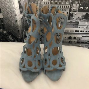 Women's high heel shoes,  leather suede